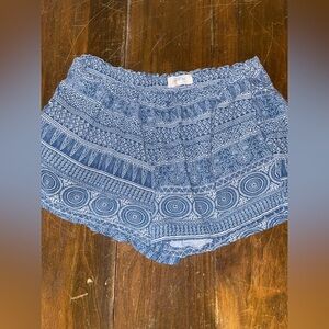 Blue Patterned Shorts